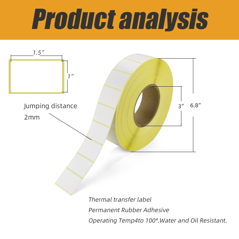 Barcode Printing Stickers Thermal Label Roll Waterproof Adhesive Sticker 20 X 10 X 2000 Labels