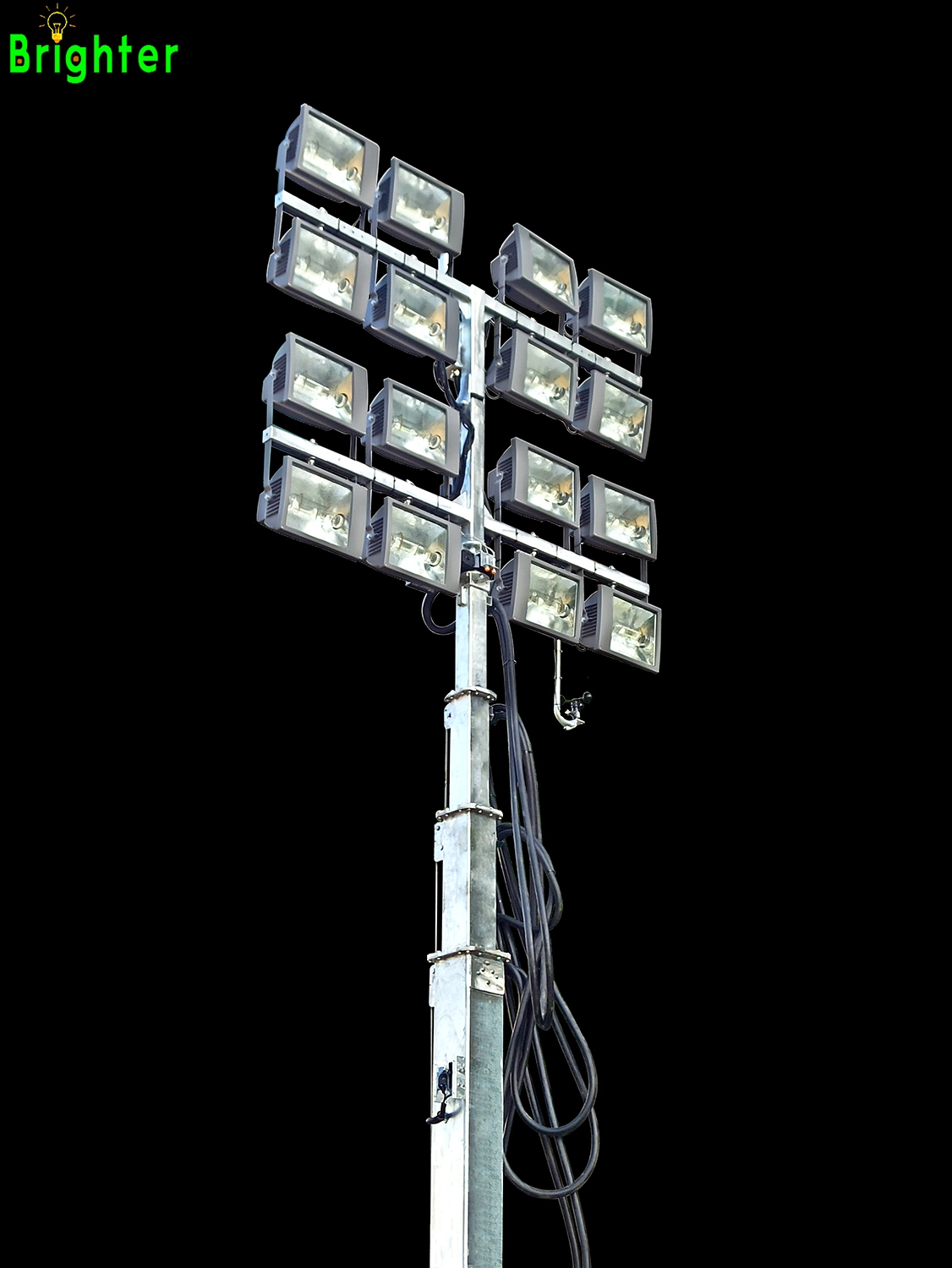 Perkins Trailer-Mounted Kubota/Móvil Alimentación Torre de Luz con el Metal Hylide para situaciones de emergencia