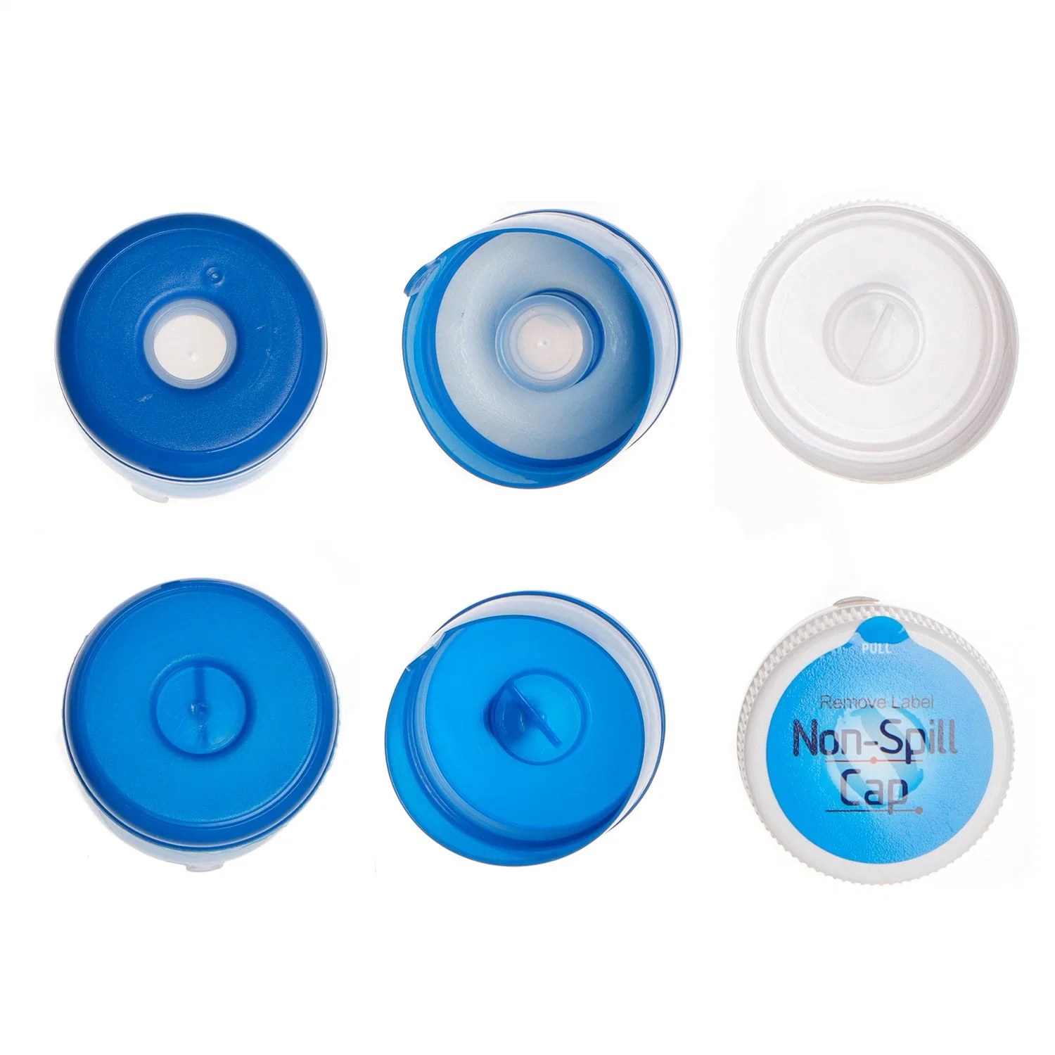 Free Samples 55 mm Neck Size Non Spill Lid 19 Liter 20 Litre 5 Gallon Plastic Water Bottle Cap