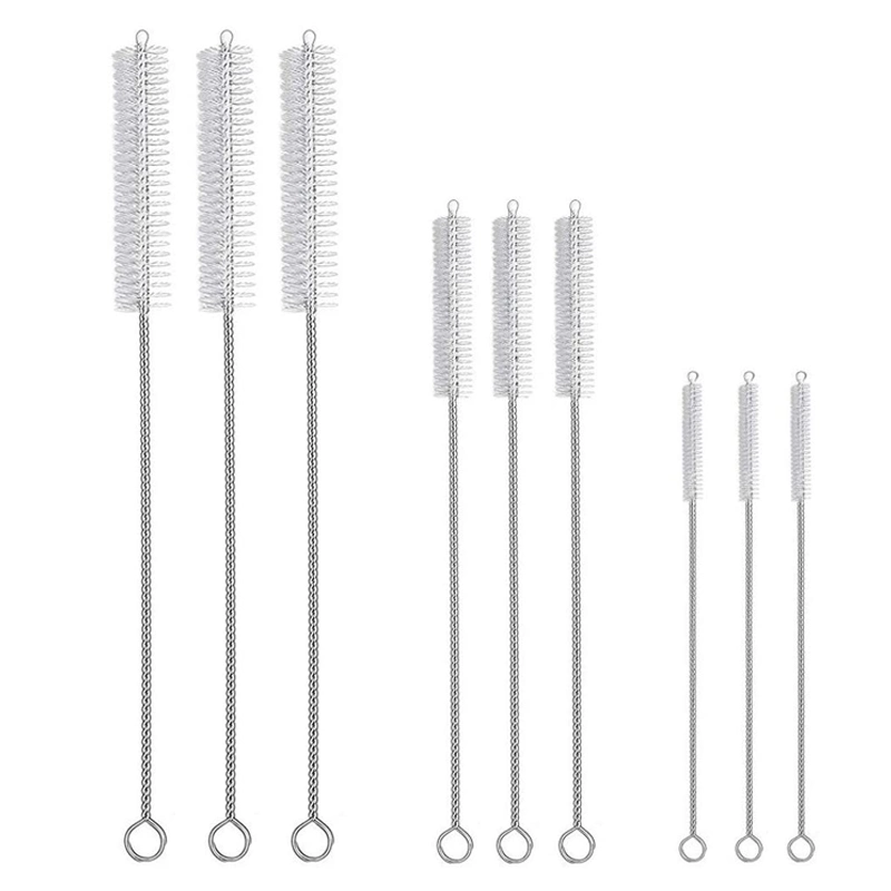 Glass Plastic Test Tube Cleaning Brush Nylon Spiral Test Tube Brush for Chemical Laboratory