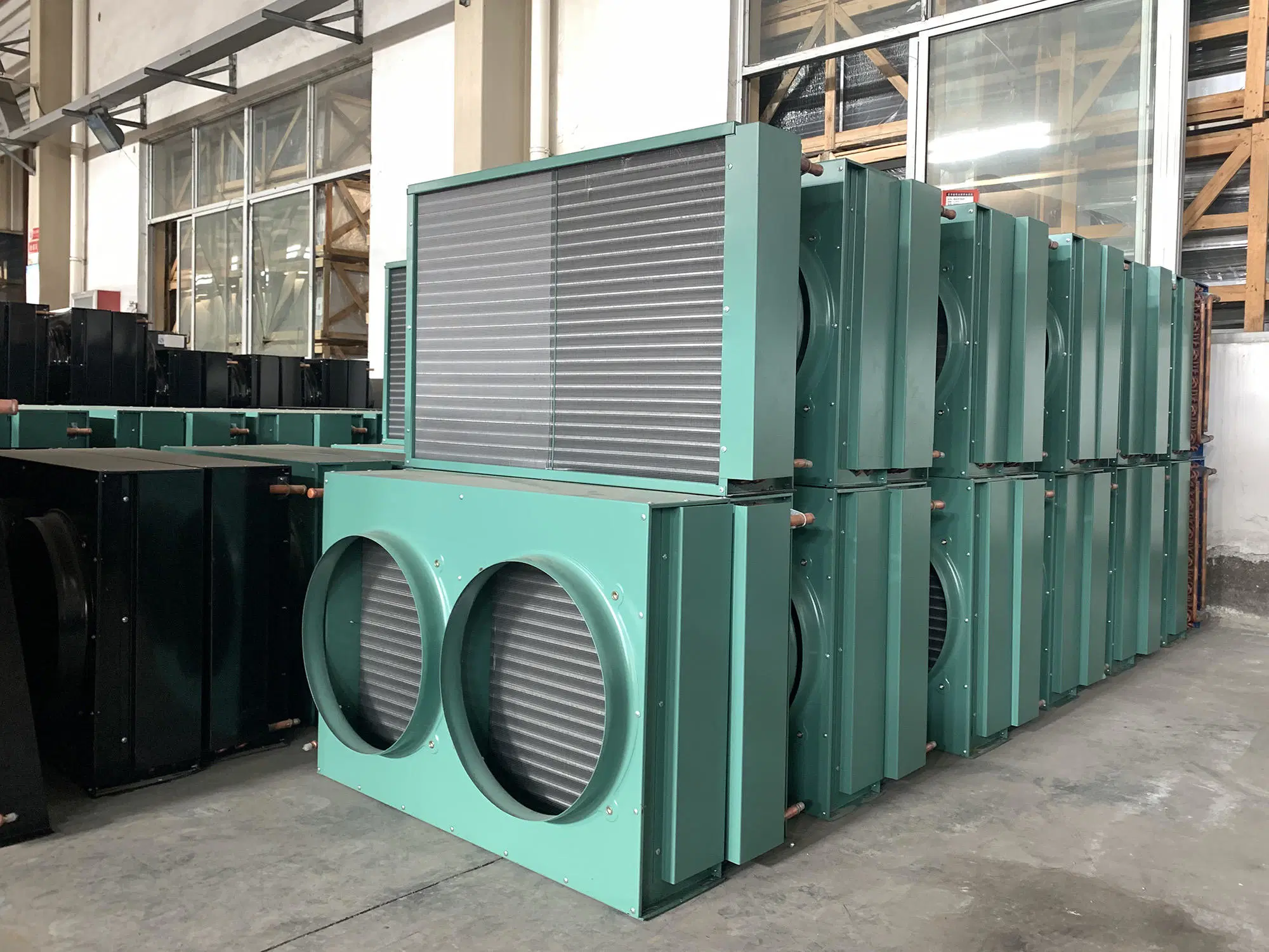 Copper Tube Cool Room Heat Exchanger Air Cooled Condenser