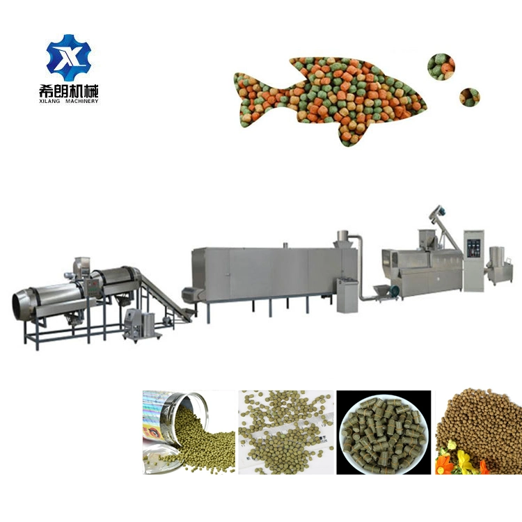 Twein Screw Extruder Floting Fish Feed Machine Fish Feed Production Line Aquatic Fish Feed Machine