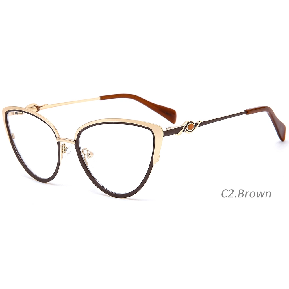 Fashion Women Metal Eyeglasses Frames Cat Eye Eyewear Alloy Glasses Frames