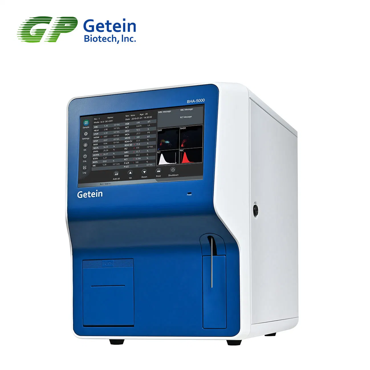 Getein 5 Part Automatisches Hämatologie-Analysegerät Medizinisches Stabiles Hämatologie-Analysegerät