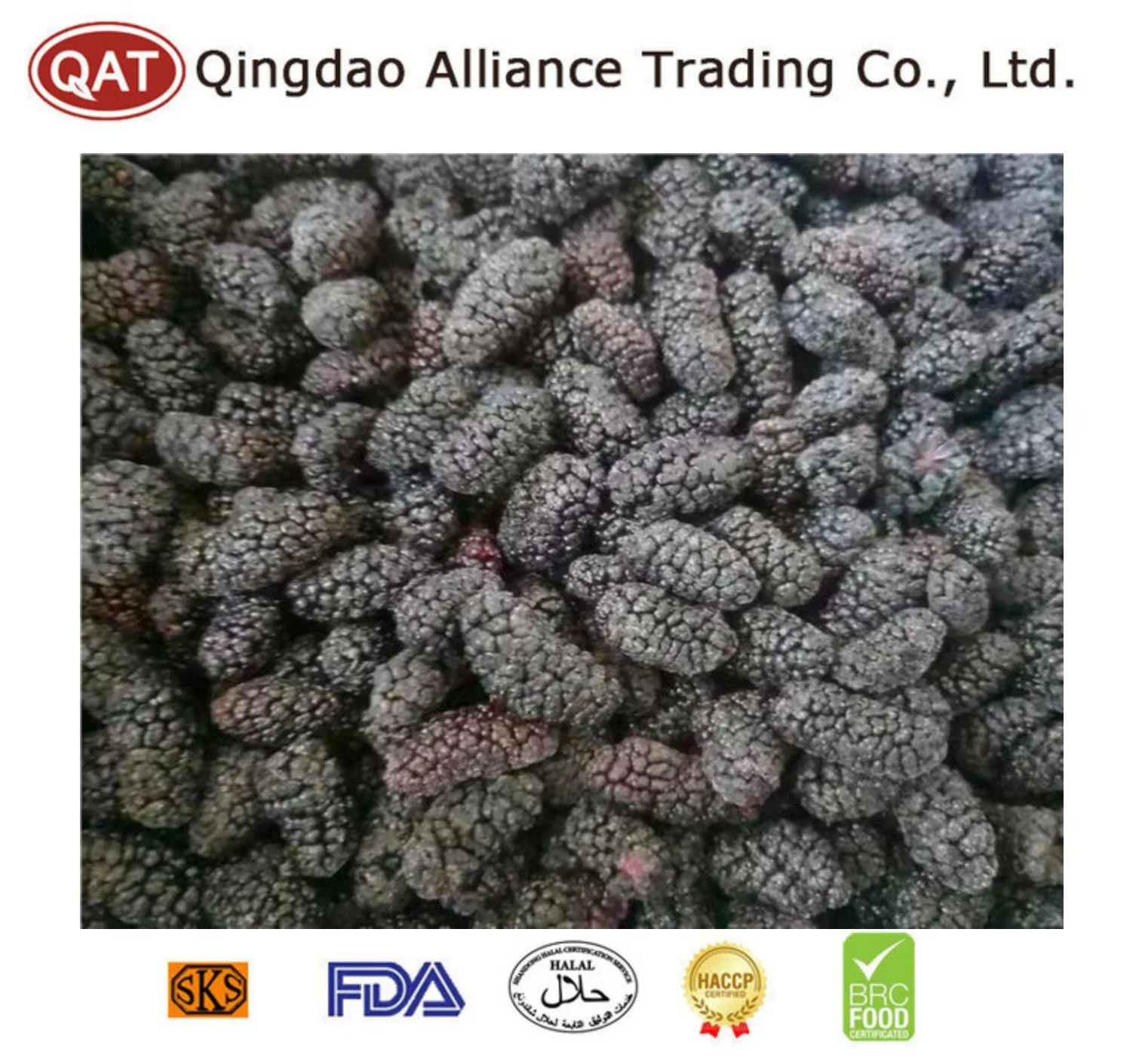 2023 novos frutos Harvest IQF qualidade Premium congelados Mulberry para A exportar