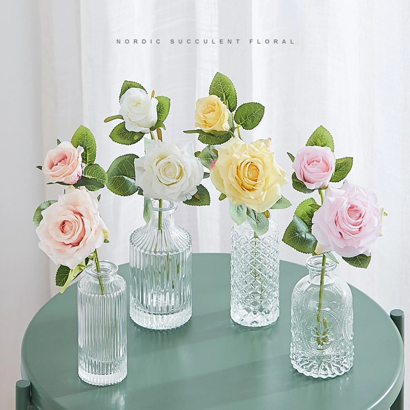 Wholesale/Supplier Clear Bud Vases Mini Glass Flower Vases for Rustic Wedding Decorations Vintage Flower Vase Home Table Decor