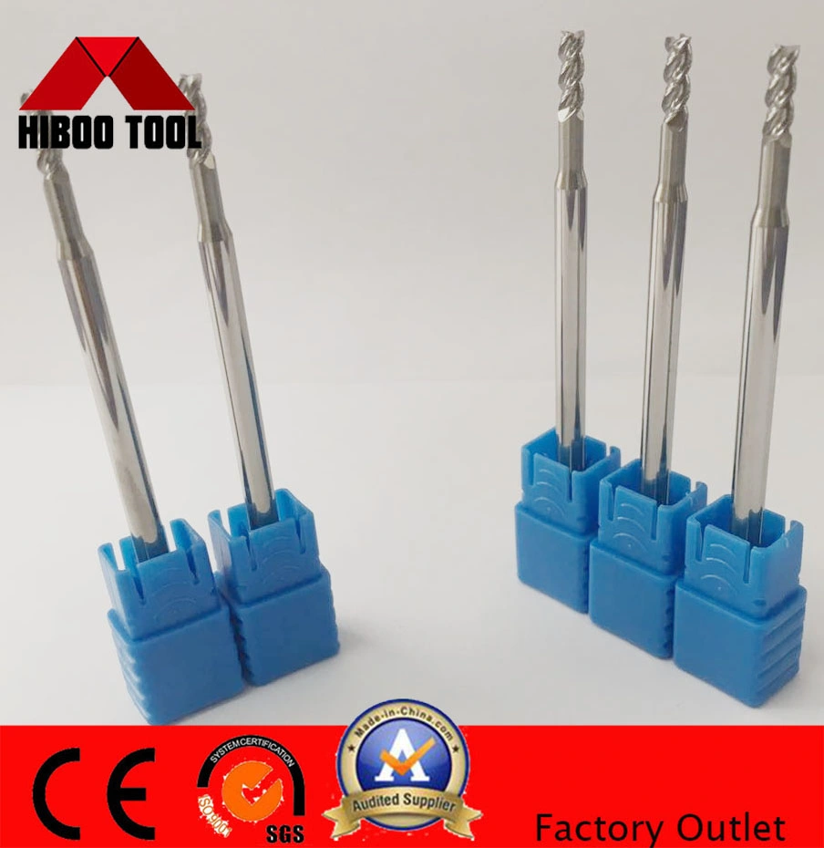 Hiboo High Quality Single Flute Long Neck Tungsten Carbide CNC Milling Cutter