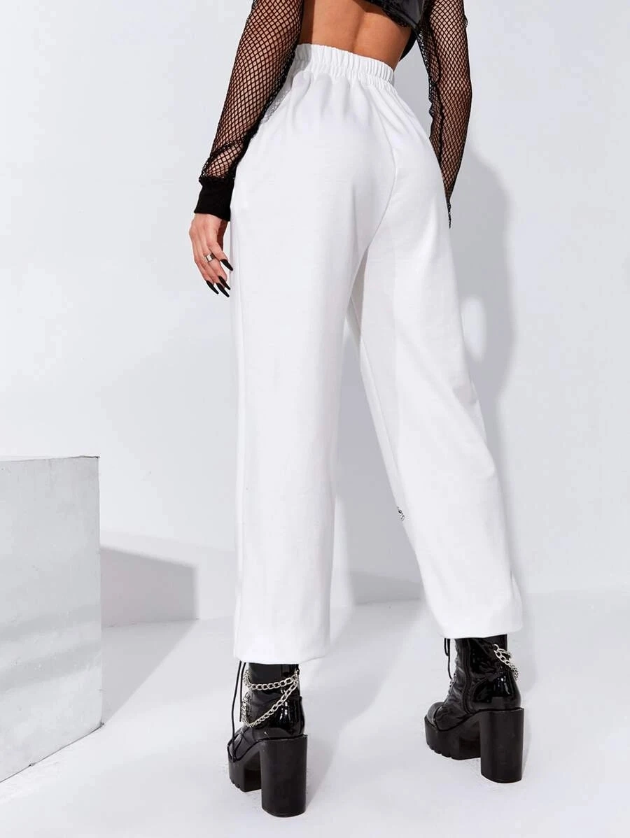 Nouvelle mode Cool Girl Style papillon et serpent pantalons de survêtement d'impression