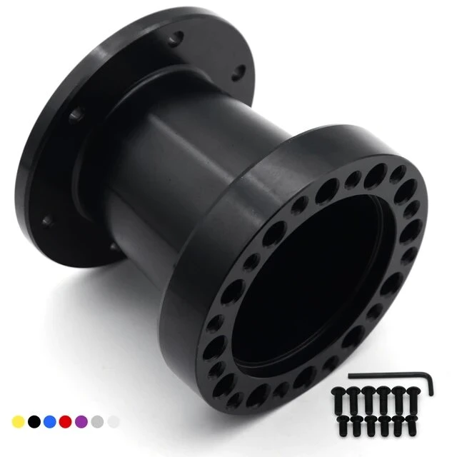 China Custom Made Black Anodized Aluminum Steering Wheel Hub Adapter Spacer