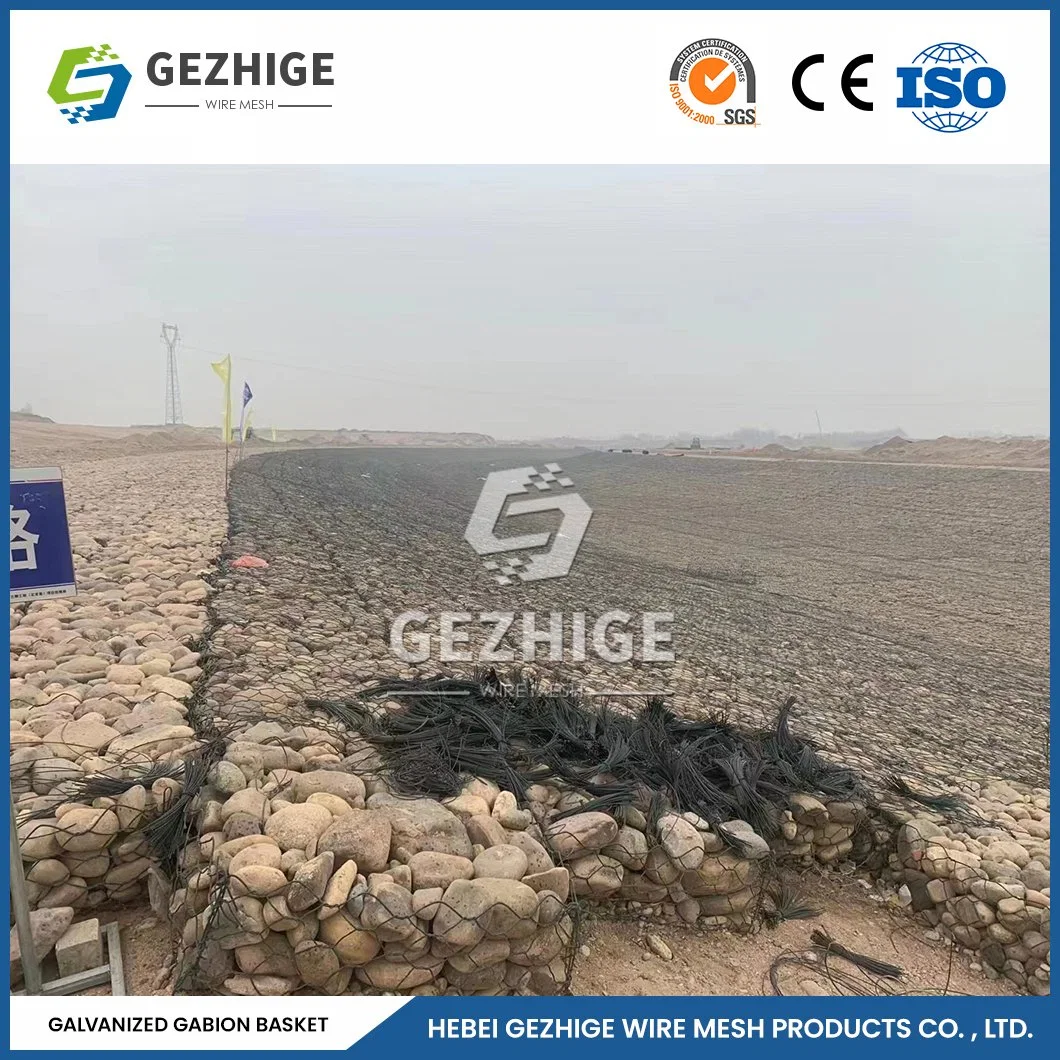 Gezhige 80X100 mm Galvanized Steel Gabion Cage Manufacturers 3.0-4.0mm Selvedge Wire Thickness PVC Coated Steel Mesh Gabion China 2.0*1.0*1.0 M Galvanized Mesh