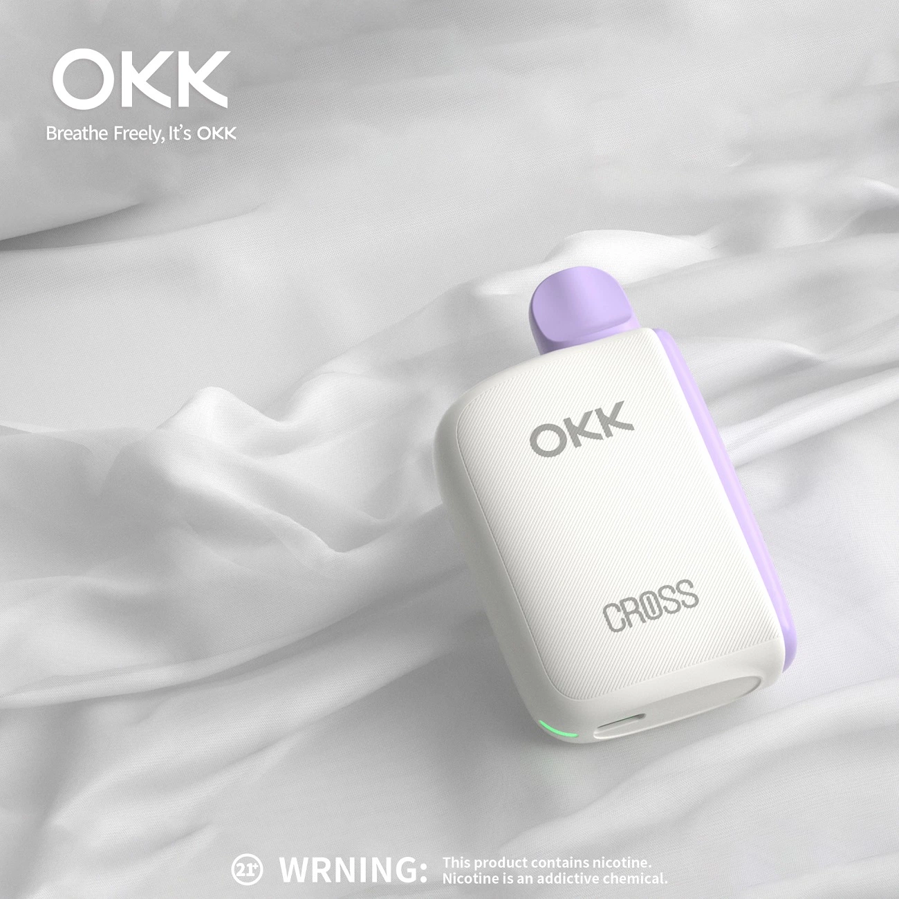 L'Okk Hot-Selling Croix Pod remplaçables appareil avec remplie au préalable les gousses 12ml multiples Vape Falvors jetables