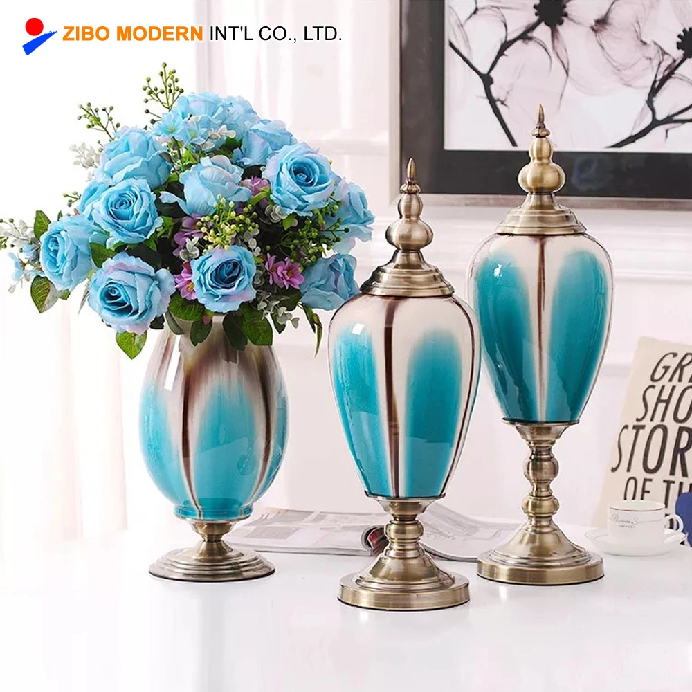 3PC Set Color Ceramic Porcelain Home Decor Flower Vase
