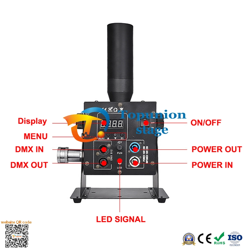 Stage Special Effects Gas Column Machine with LED Colorful Lights Smoke Spraying Equipment