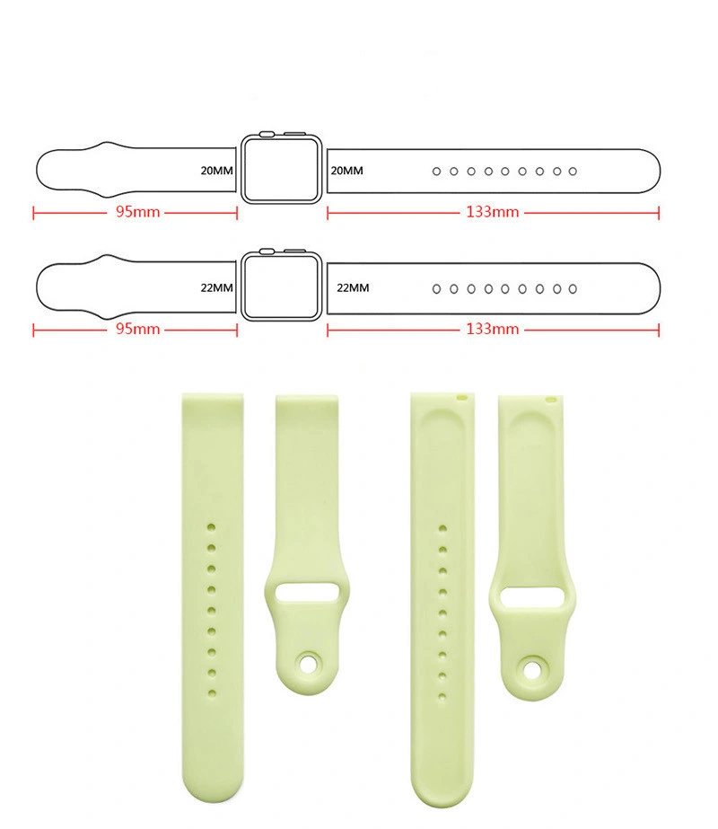 Bracelet en caoutchouc de silicone watch band bracelet Bracelet avec barre libre du ressort