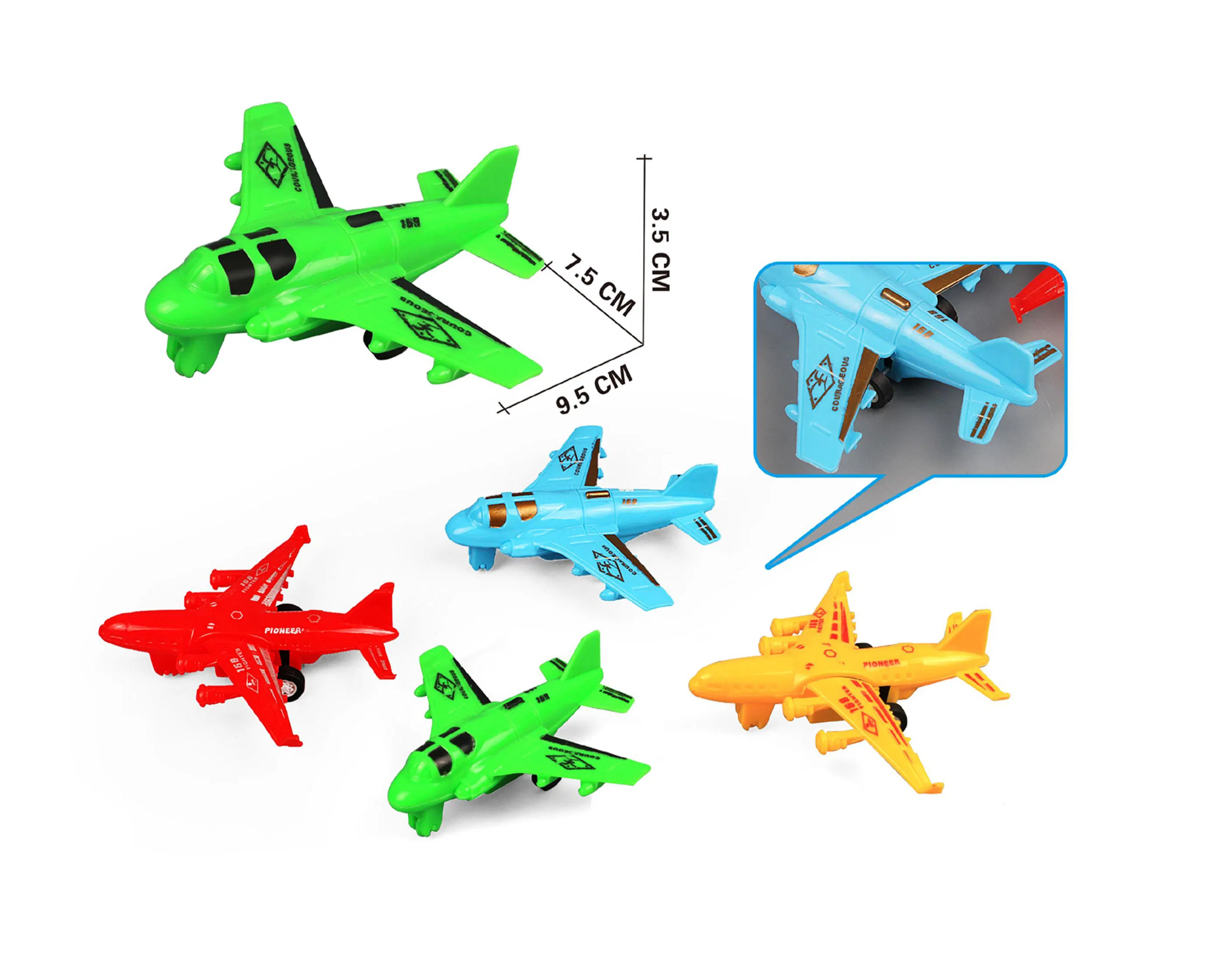 Return Force Small Plane Children's Model Plane Fall Prevention Toy Friction Car Inertia Toy Boy's Favorite Toy