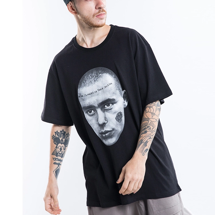 High Quality Oversized Custom DTG Print Drop Shoulder Tshirt