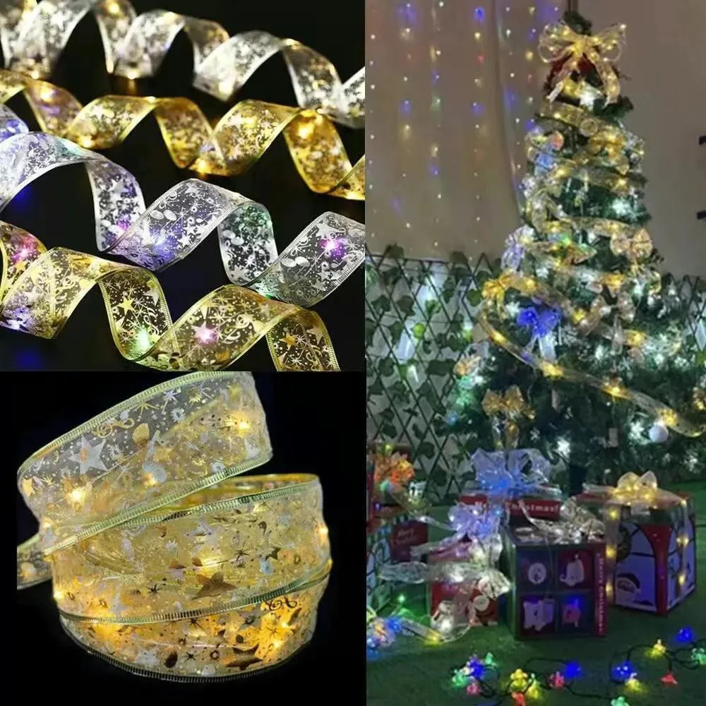 Christmas Decorations Tree Christmas Tree Lights Ribbon LED String Light