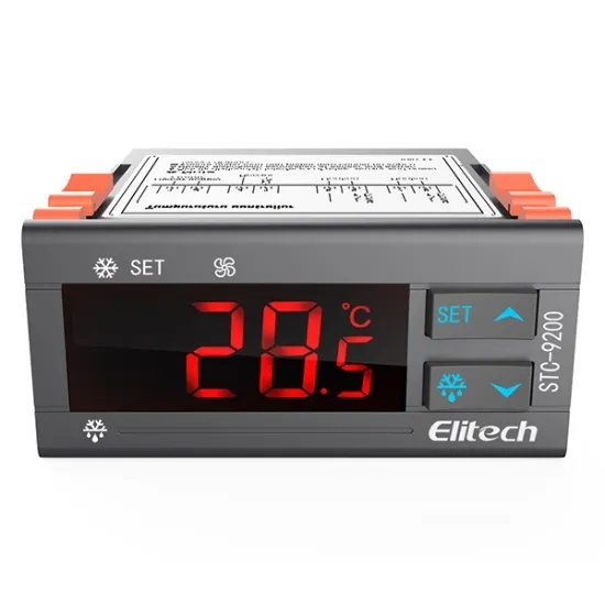 Elitech Double Sensor Refrigeration Parts Temperature Controller Thermostats Stc-9200 AC 220V DC 24V 12V