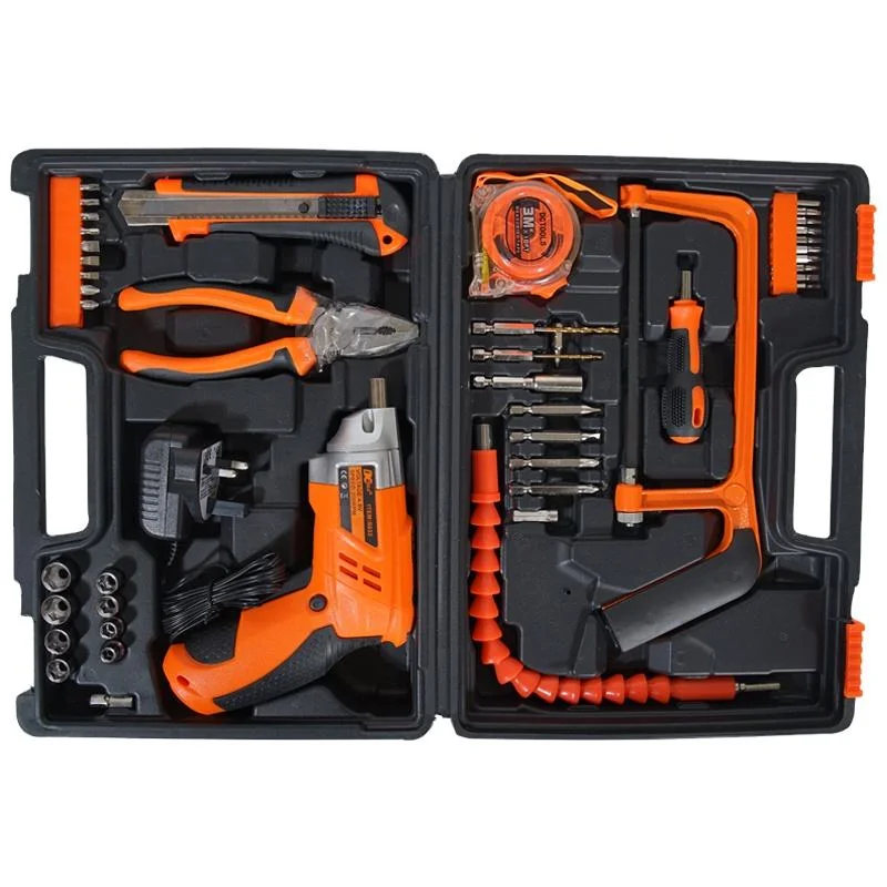 Hot Factory 21V Household Hammer Drill Cordless Drill Machine Set Hand Tools Lithium Electric Power Drill