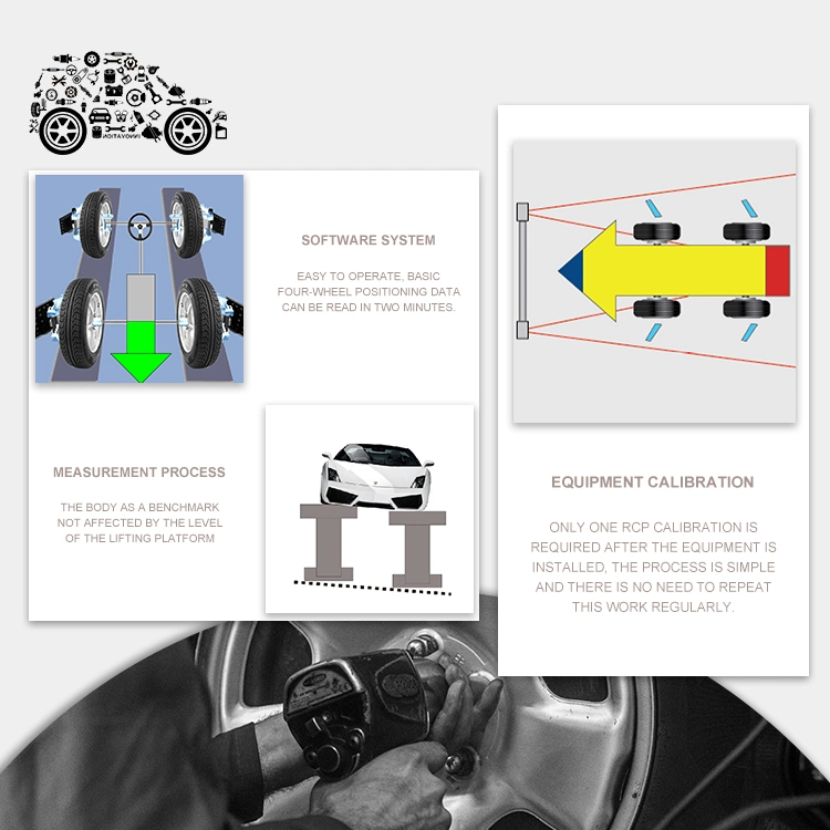 Máquina de alinhamento popular/alinhamento de rodas 3D/automóvel de quatro colunas Levanta a máquina com a máquina de alinhamento para a garagem