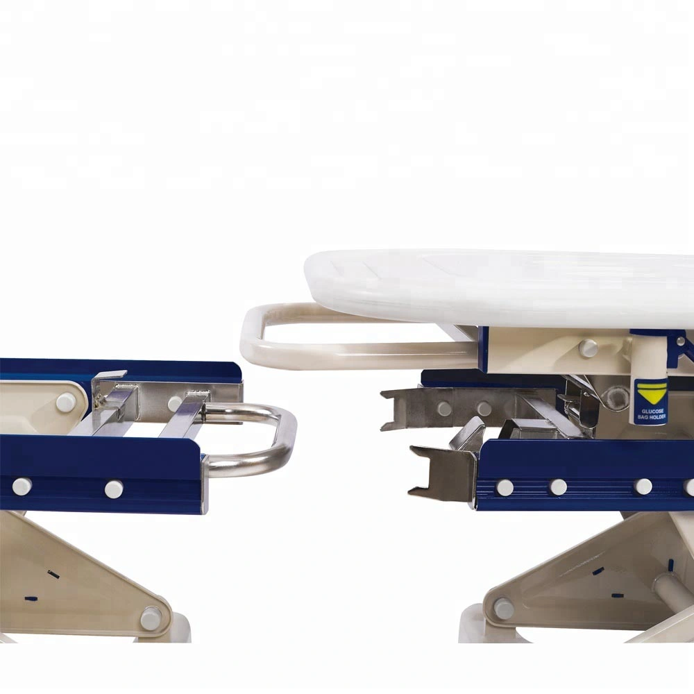 Manual Care Hospital Bed Trolley Ambulance Patient Operation Connecting Stretcher