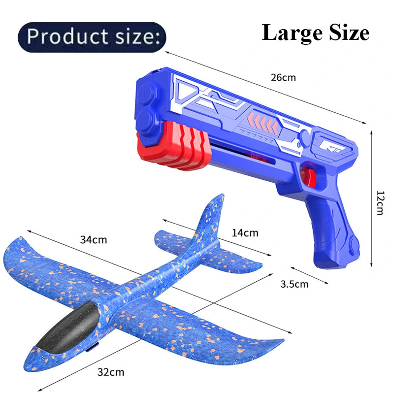 New Plane Launcher Outdoor Spiele Geschenke Kinder Foam Aircraft Catapult Waffenspielzeug