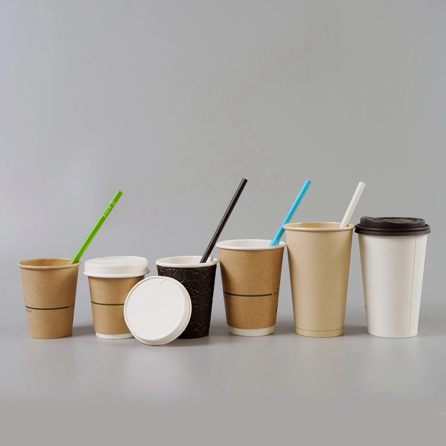 Vaso de papel ecológico biodegradable de 12 oz con revestimiento a base de agua para café/bebidas calientes