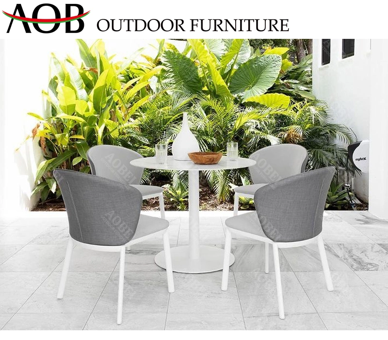 Modern Patio Garden Home Livingroom Outdoor Restaurant Cafe Dining Round Wooden Table Chair Set Furniture