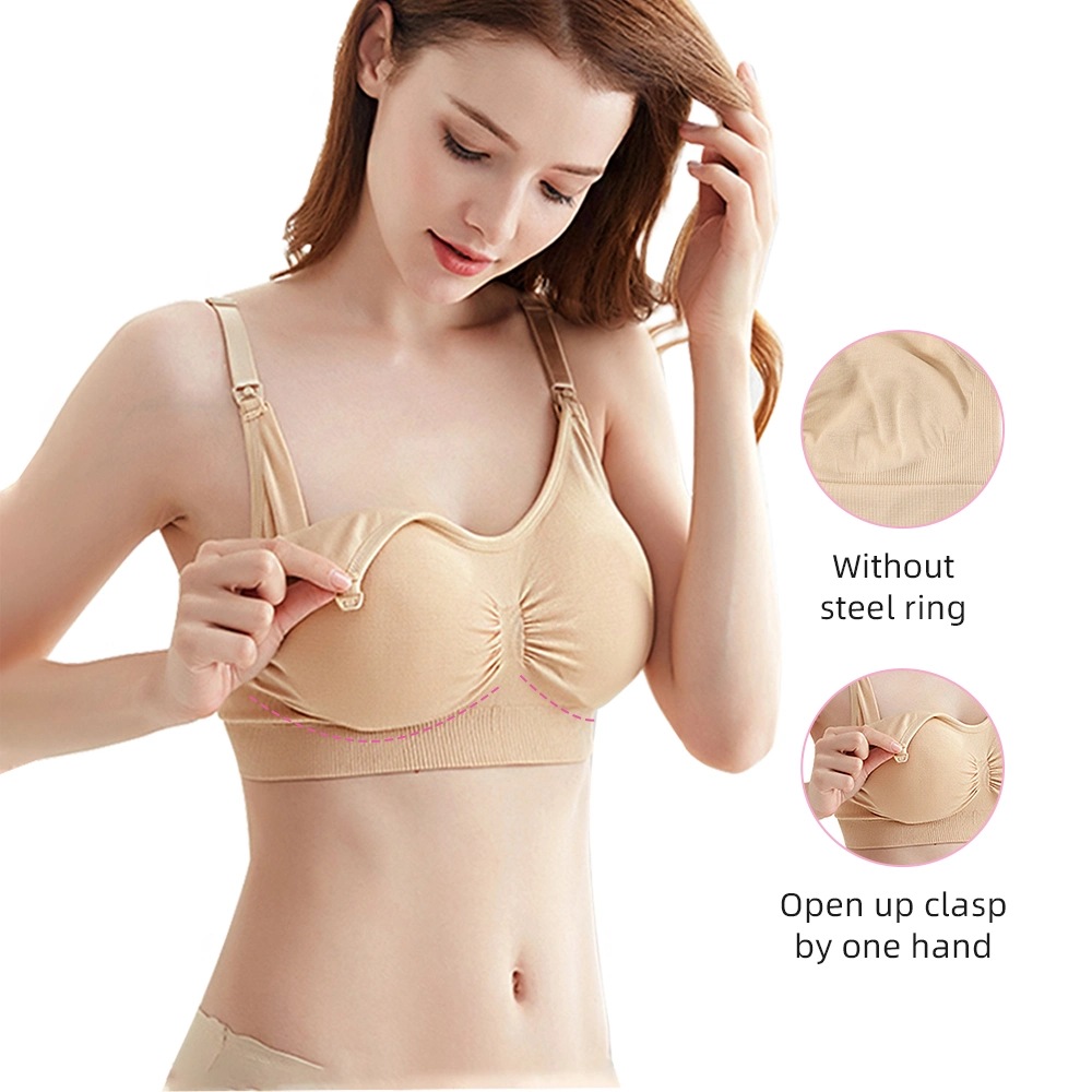 S-Shaper Wholesale/Supplier Pregnant Women Maternity Nursing Bra Front Closure Seamless New Style Feeding Breast Bra