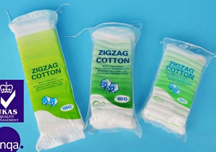 Pure Clear Makeup Cotton Wool Zigzag Cotton Folded Cotton with Softness to The Skin High Absorbency High quality/High cost performance with CE ISO FDA