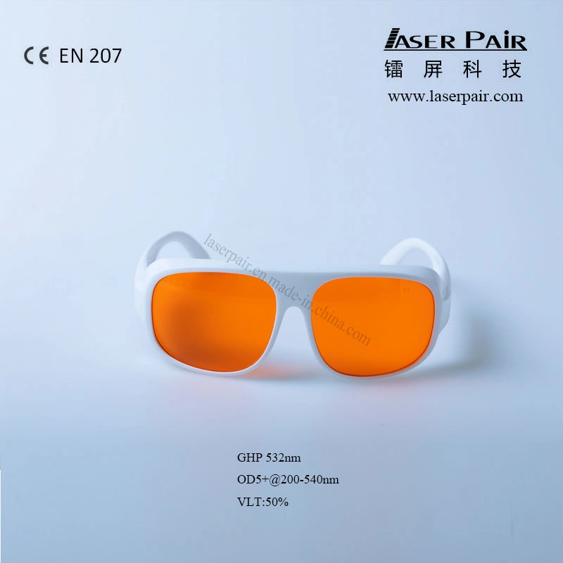 Gafas de seguridad láser / gafas protectoras GHP para 266nm, 355nm, 515nm, 532nm para láser verde, protección UV cumple CE EN207