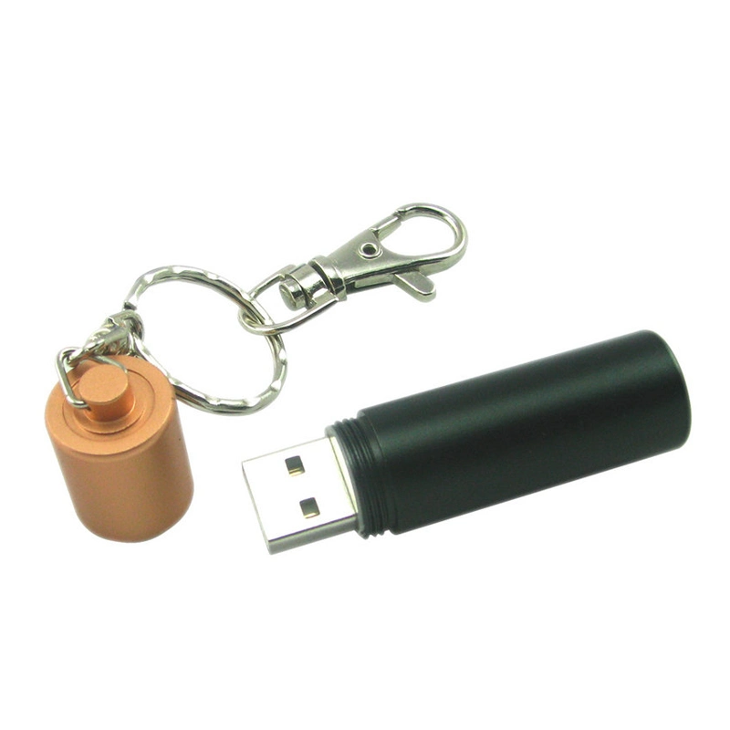 Unidade Flash USB cilíndrica de metal