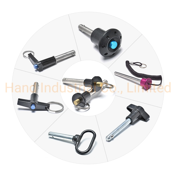 SS304 316 303 with Key Spring Round Head Customized Quick Release Ball Lock Pin