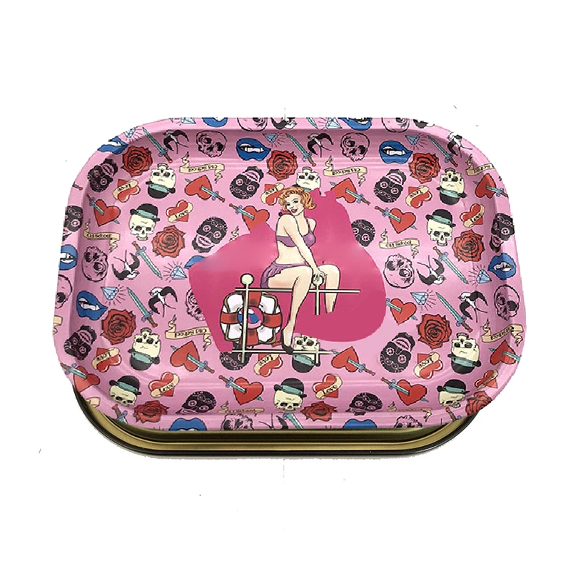 Metal Tobacco Tray with Enamel Coating for a Smooth Smoking Accessory