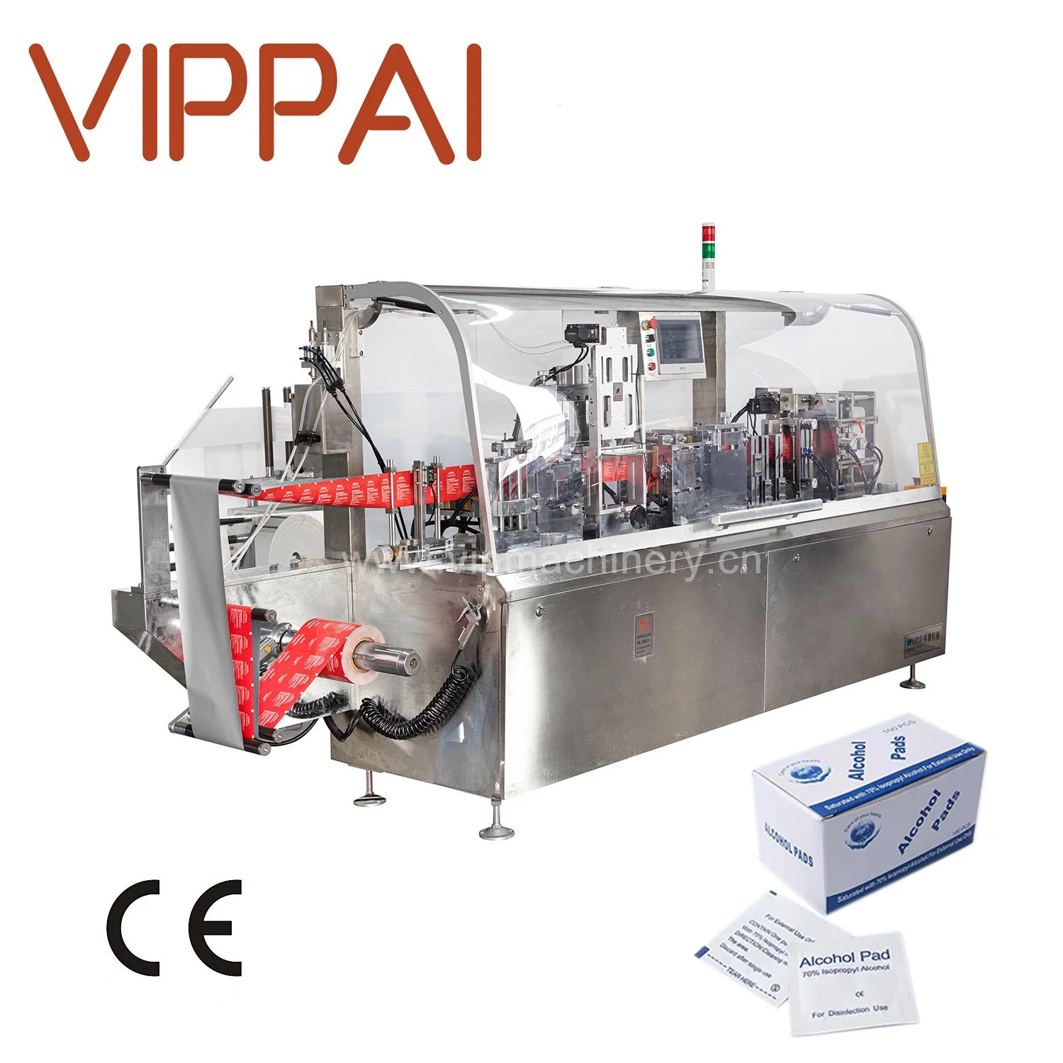 Vippai High Speed Rounded Corner Single Piece Wet Tissue Packing Machine