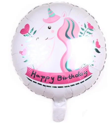 Latex Colored Unicorn Round Wedding Party Balloon