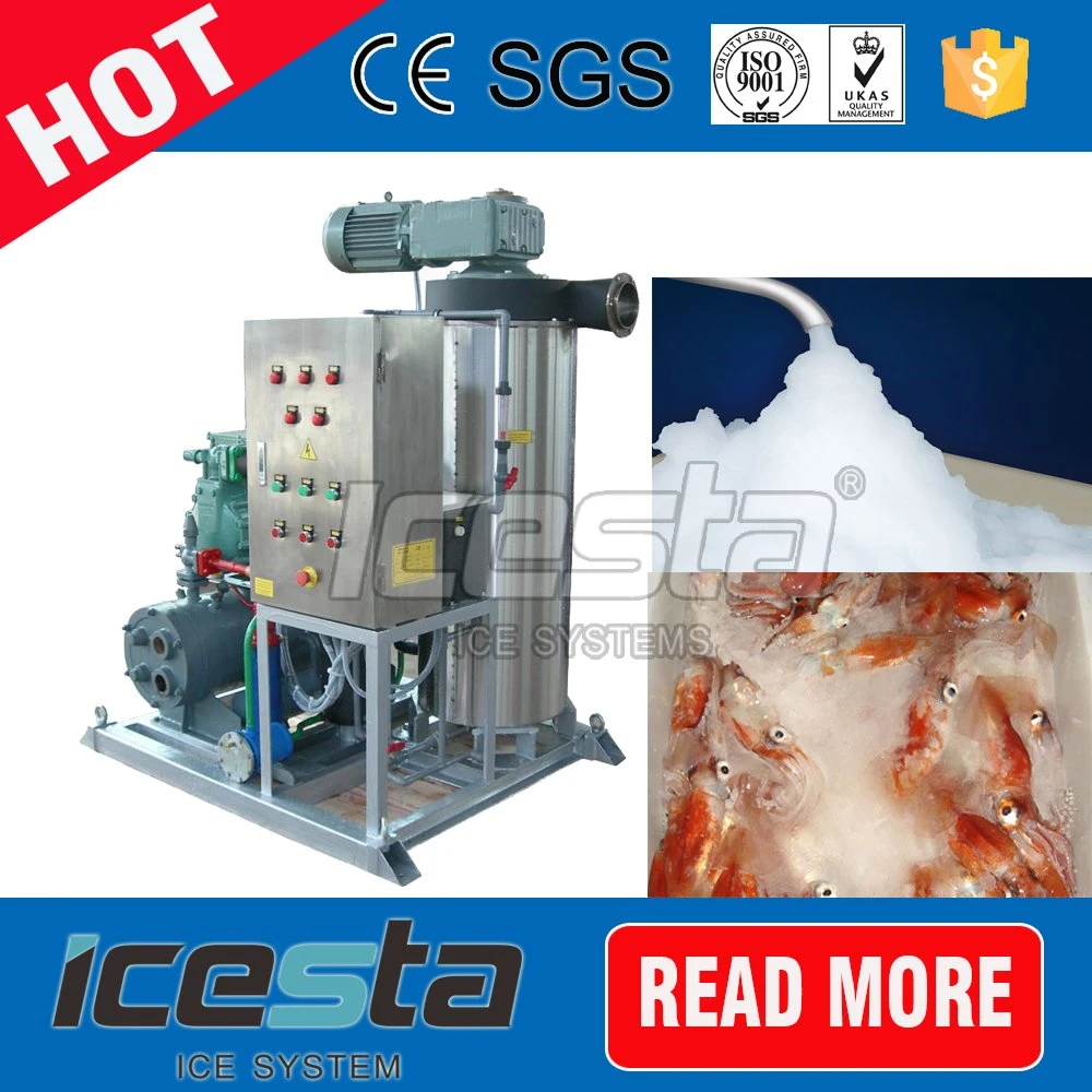 Fácil transporte de água de resfriamento do sistema de gelo de pasta fluida do mercado de marisco