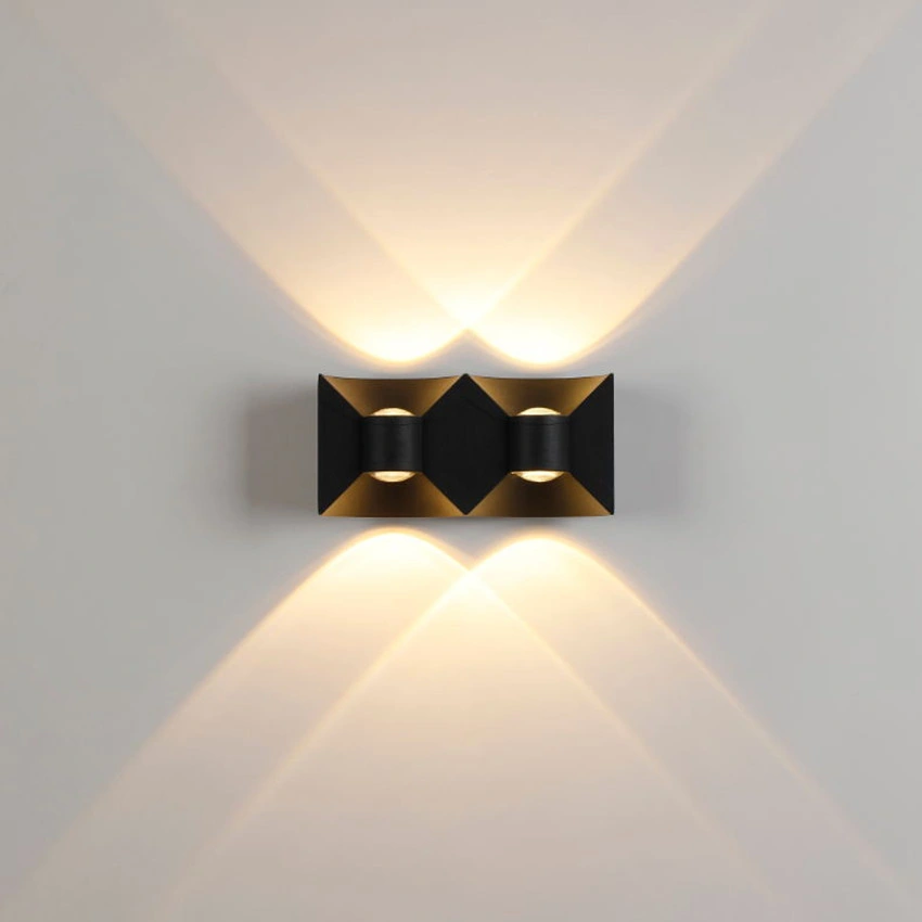 Nuevo LED Lámpara de Pared Dormitorio Balcón doble pasillo creativo arriba y abajo de la iluminación Lampara de pared 12W 3500K blanco cálido