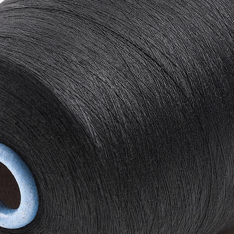 Hot Sale 45/1 T 100 Polyester Raw Material Ring Spun Yarn for Fabric Weaving Made in China