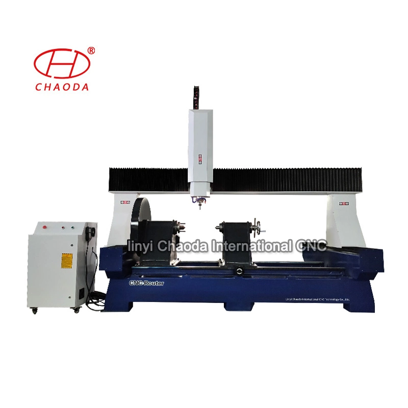 3 Axis Pillar Sandstone and Marble Stone CNC Lathe Machine with Saw