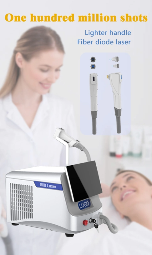 Fibre portable haute puissance conjuguée aucun canal 810 808nm Diode Laser de système d'enlèvement de cheveux Enlèvement de cheveux