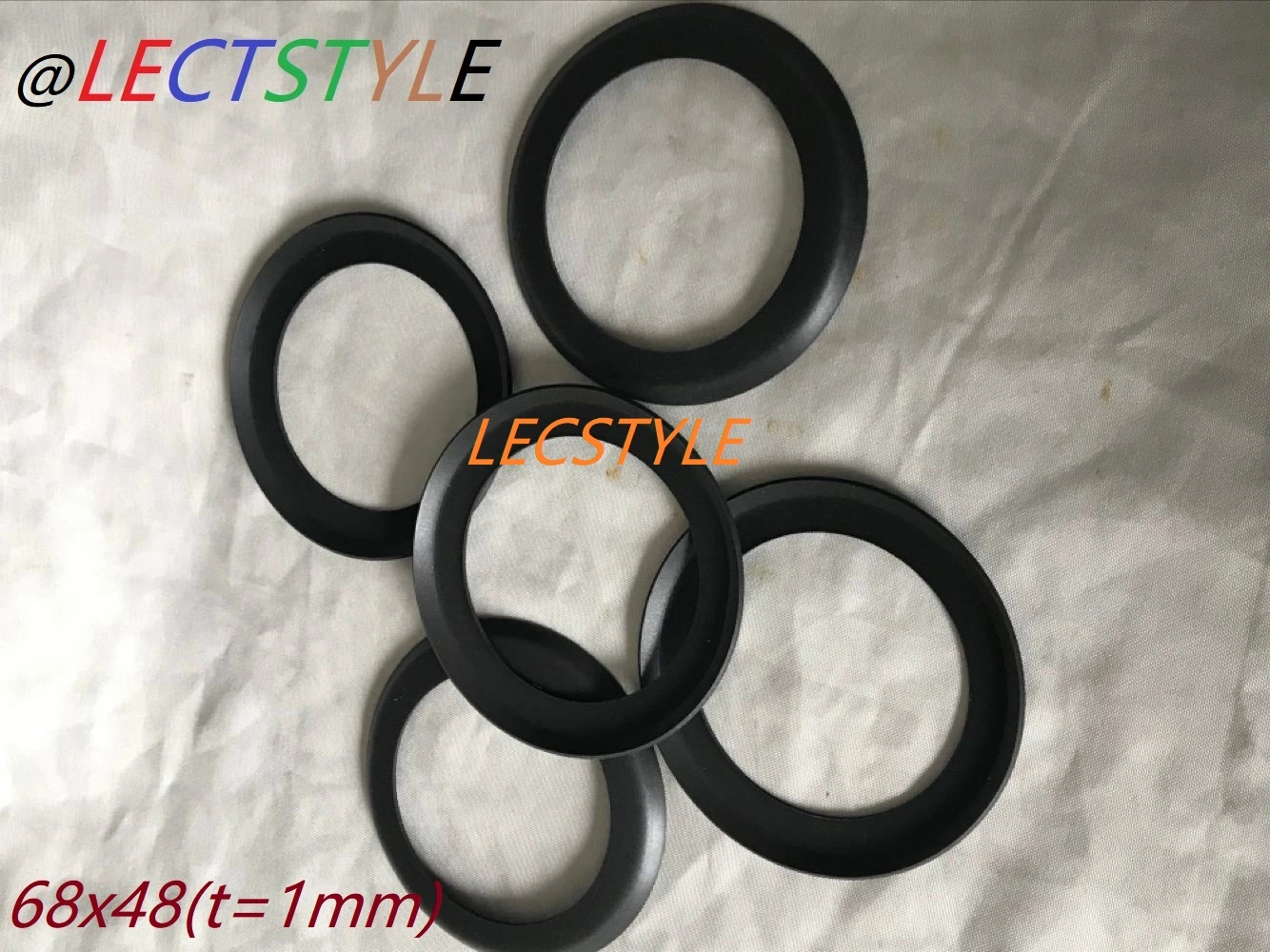 Lectstyle Oil-Free Air Compressor Pre Formed Ring PTFE Piston Rings 68X48X1mm