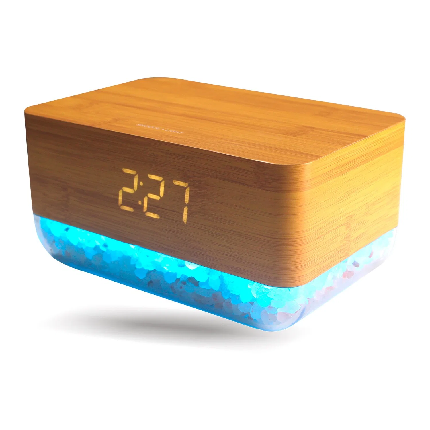 Salida USB Cargador inalámbrico Reloj de madera