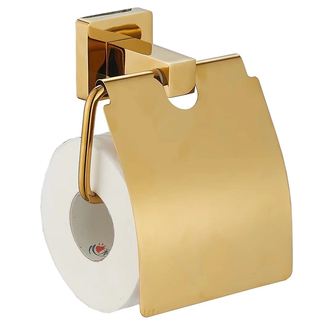 Juego de hardware oro gancho Towe barra estante portapapel Accesorios de baño