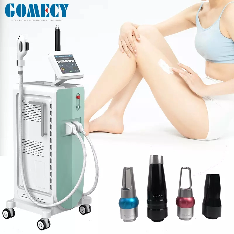 Plus tard Gomecy Dpl+Pico Laser 2 en 1 Double système de la machine pour l'Épilation Tattoo dépose Peeling Rajeunissement de la peau de carbone