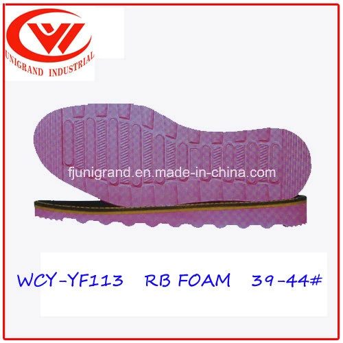 Suela de zapatos de suela de goma al aire libre con espuma de goma