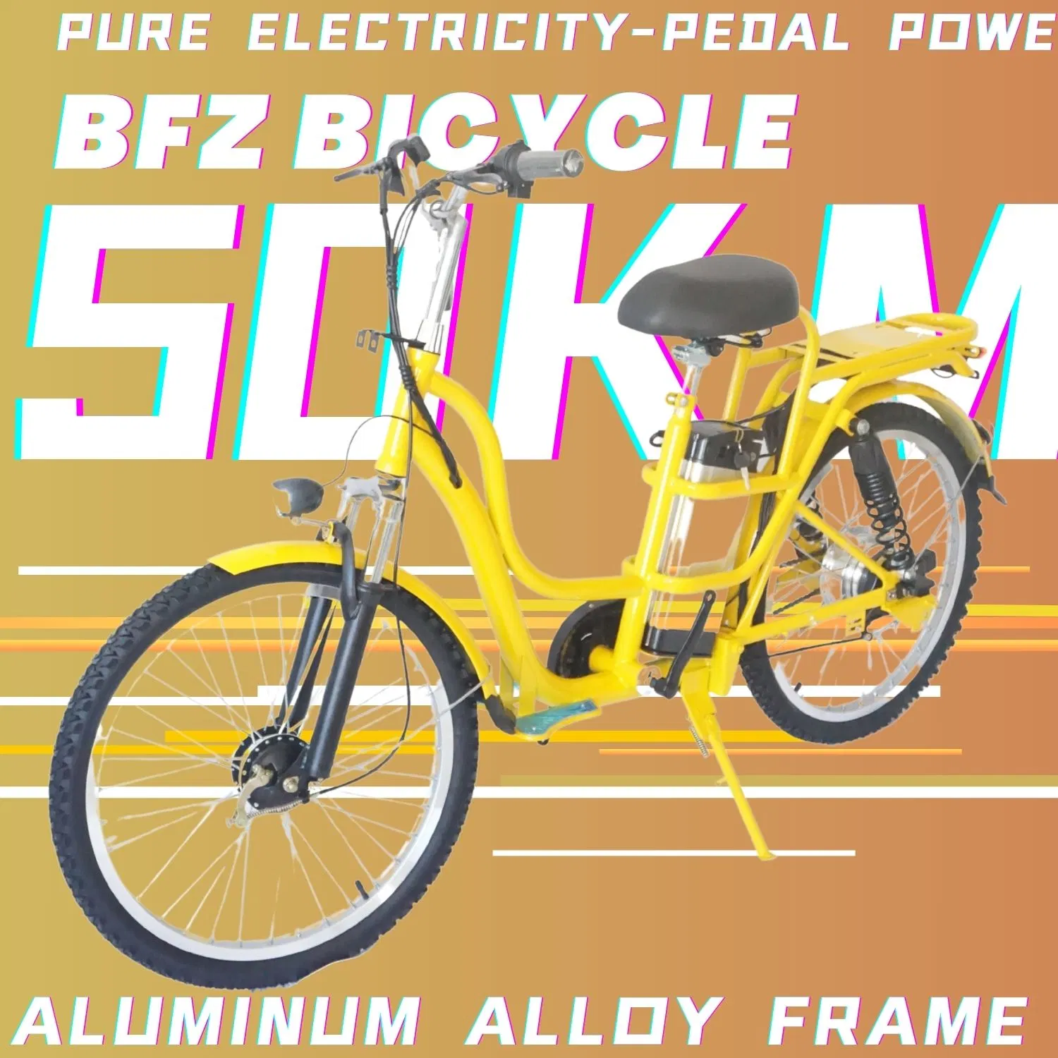 Aluminum Alloy Rack Electric City Bicycle Transportation Supplier 48V350W15ah50km Endurance