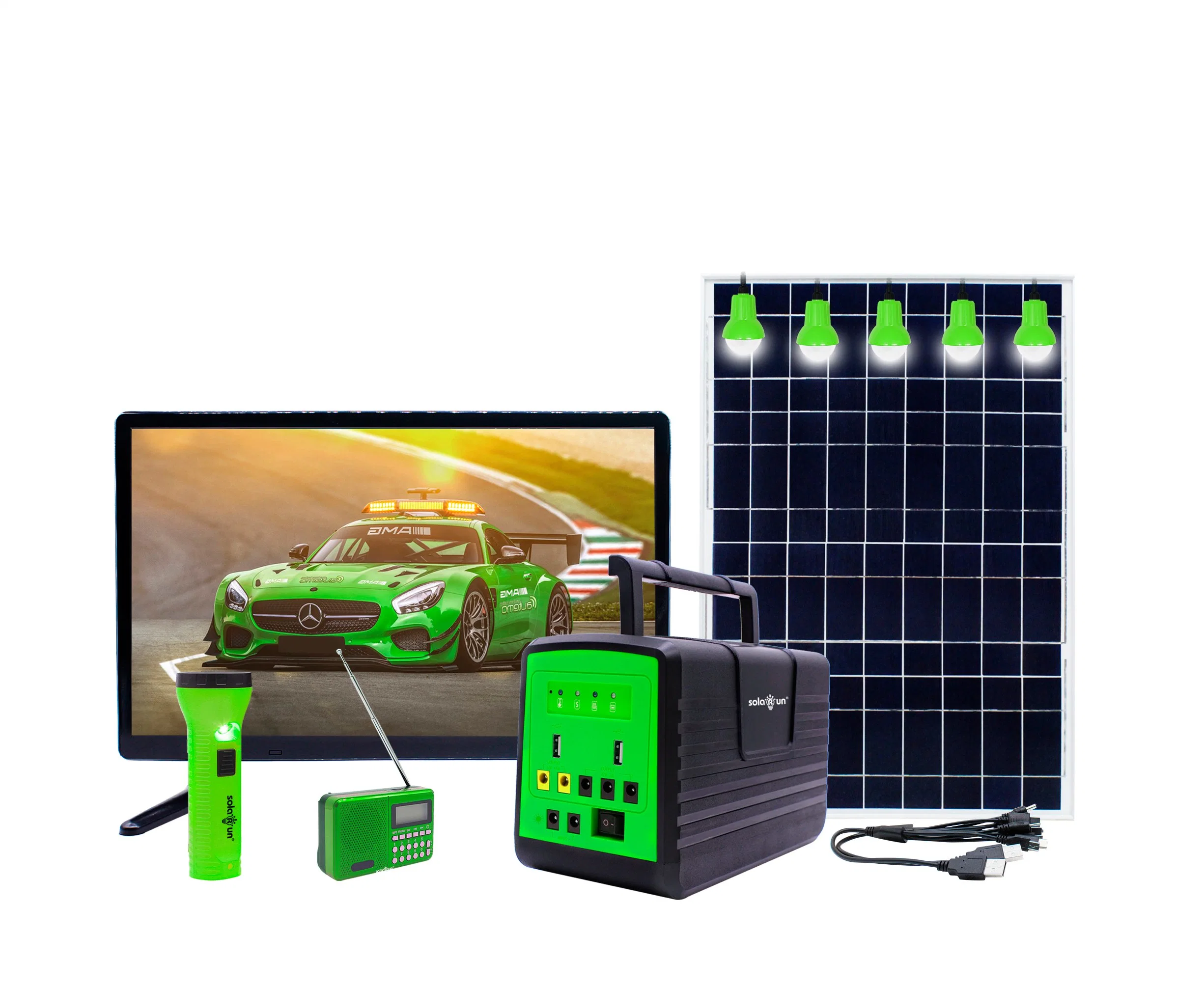 Paygo Home Solar System Kit for Small Solar Panel Green Lighting System Kit