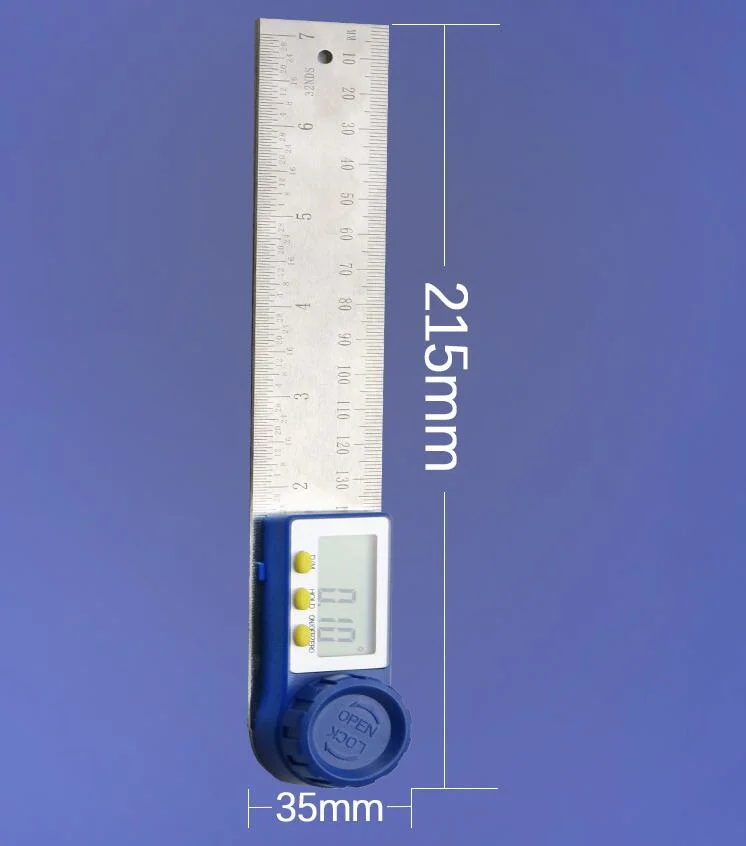 Digital Angle Ruler 200mm Woodworking Tool Measuring Instrument