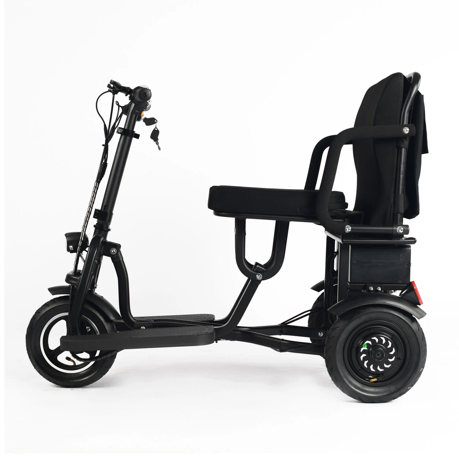 Портативный складной электрический велосипедный скутер на 3 колеса с сиденьем для Инвалидов